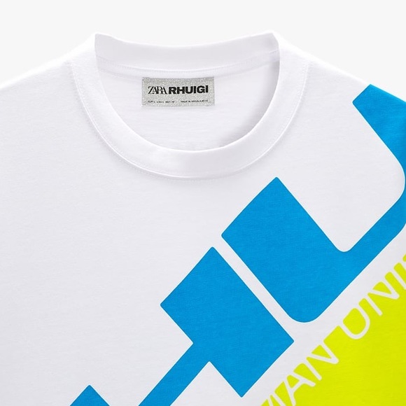 NWT. Zara Man T-SHIRT MET LOGO X RHUIGI. Size S. - Picture 5 of 11